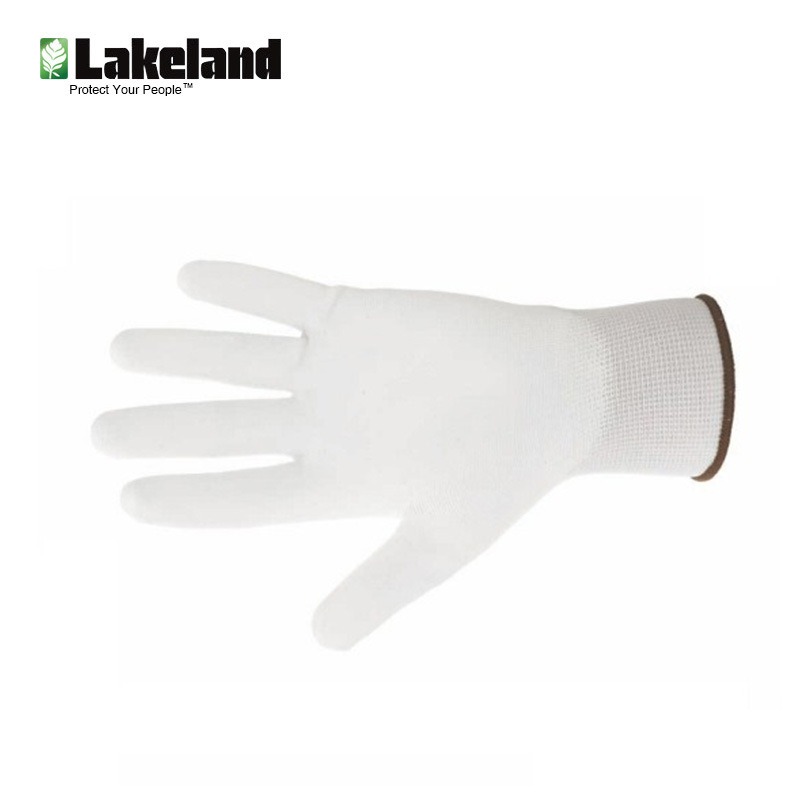 雷克兰7-3101白色聚酯纤维编织PU涂层劳保手套