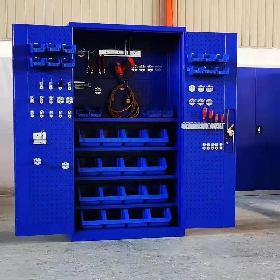 双开门工具柜 配5块活动层板 G-2108型五金工具柜 鸿晟达供应深圳工具柜