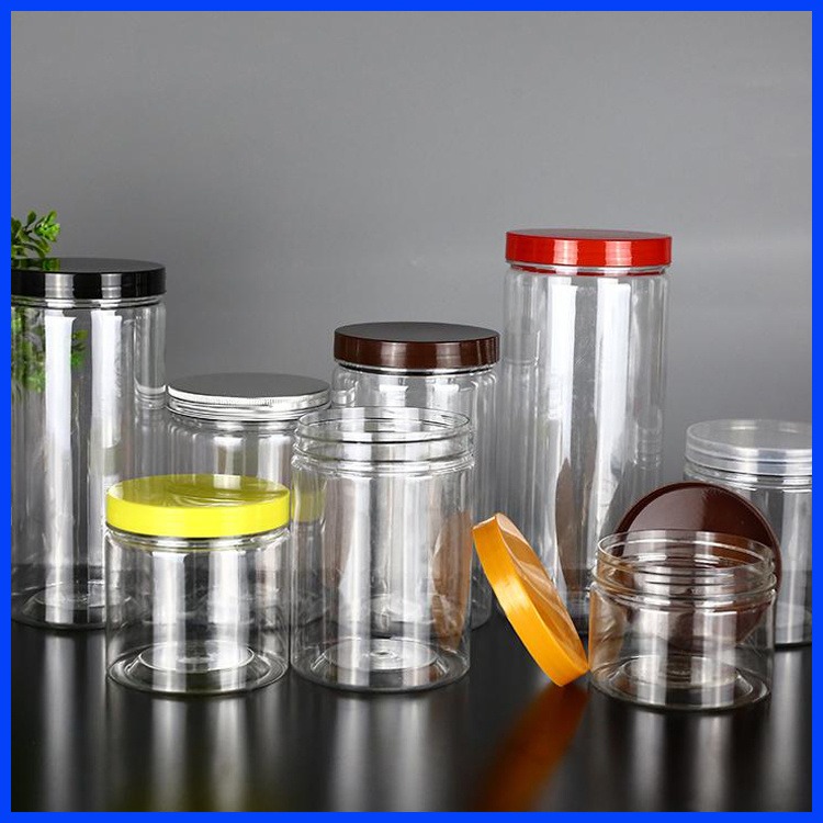 透明塑料罐  拧口式塑料食品罐 塑料食品罐 博傲塑料