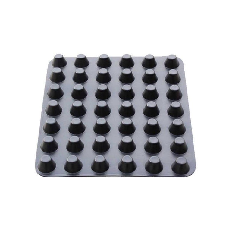黑色塑料蓄排水板 凹凸2cm车库排水板 高抗压耐根刺高密度型  规格齐全有现货