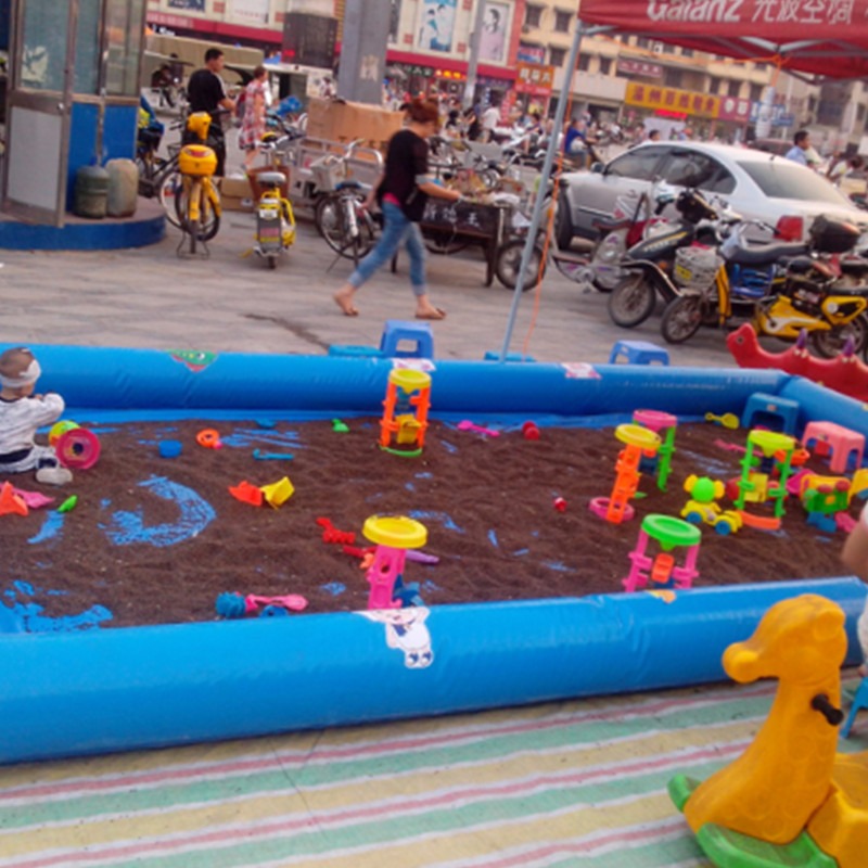 儿童决明子玩具沙池套装 广场夜市摆摊生意 充气沙滩池游泳池