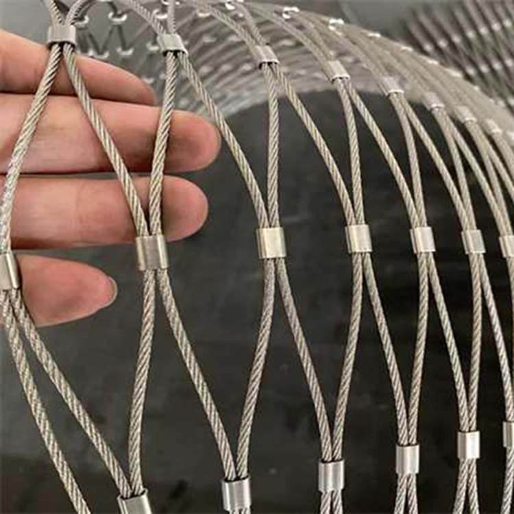 创辉镀锌钢绳网小区钢丝绳网