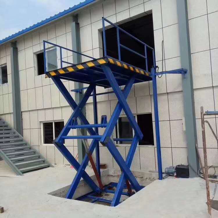 定制杭州固定剪叉式升降平台 大吨位高空液压升降机 2吨电动液压货梯 齐力
