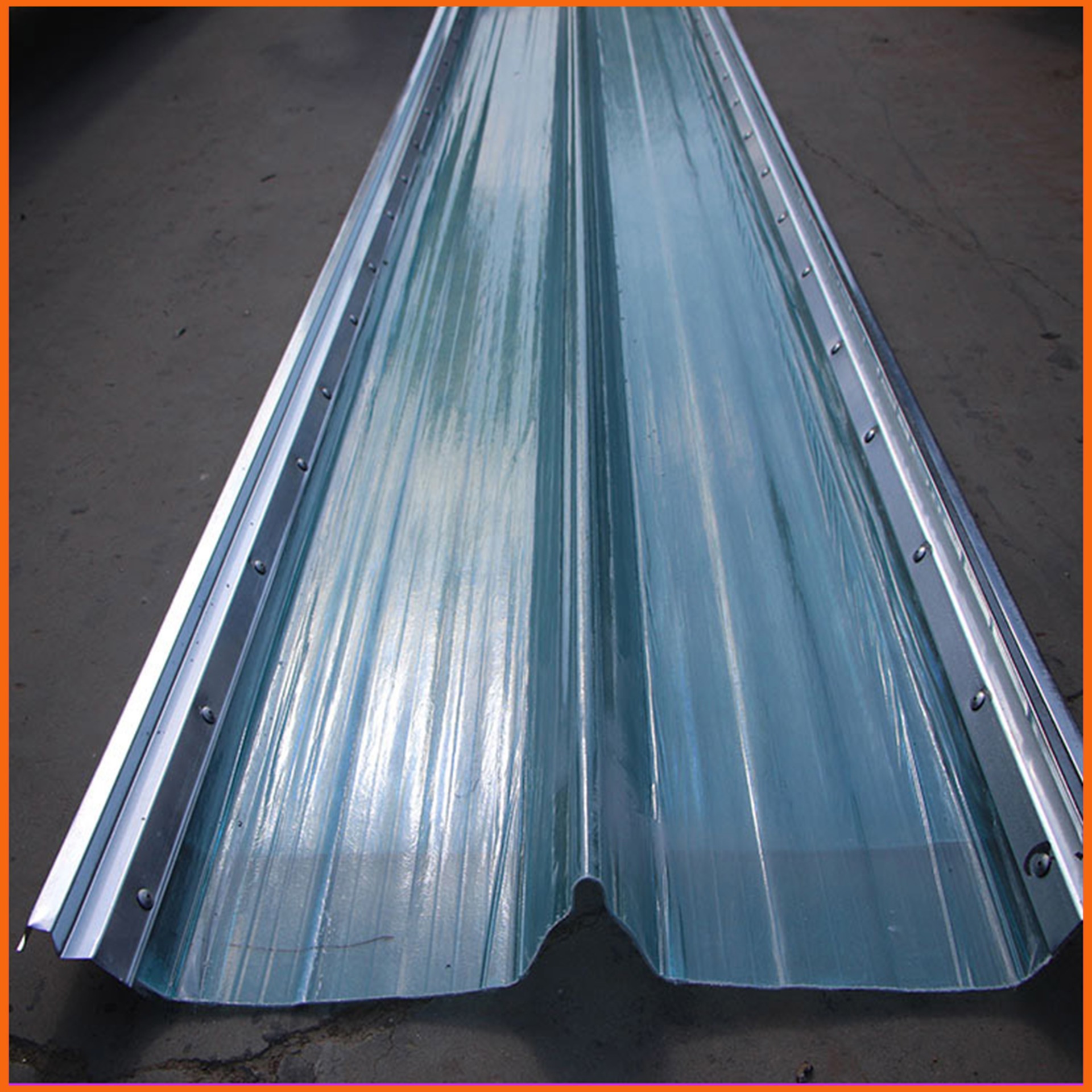 抚州玻璃钢压型板 820型钢边FRP采光带 FRP聚酯采光板价格图片