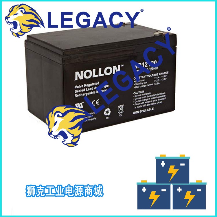 美国NOLLON 蓄电池NP12180电池 12V180AH蓄电瓶参数