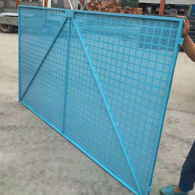 亚奇6kg重钢制爬架网片 外架钢网片 中建蓝爬架网片工地外挂防护网