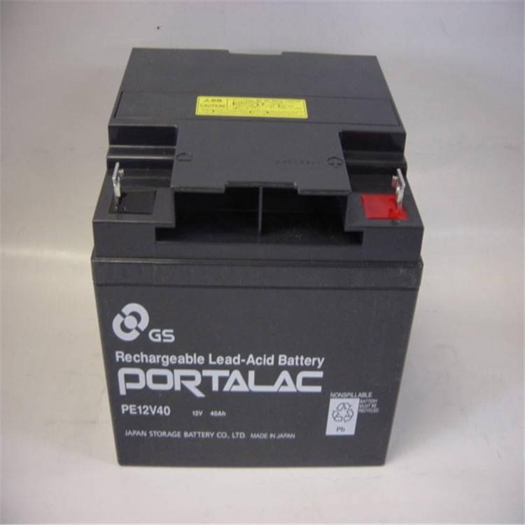 PE12V40日本GS PORTALAC蓄电池12V40AH免维护储能电池