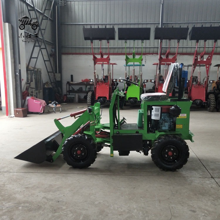 电动小铲车小型装载机养殖场清理车农场粮食装卸工地工程施工