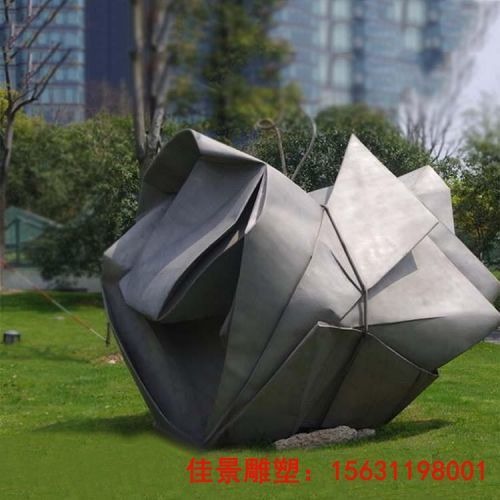 创意折纸雕塑 公园景观雕塑 不锈钢雕塑图片