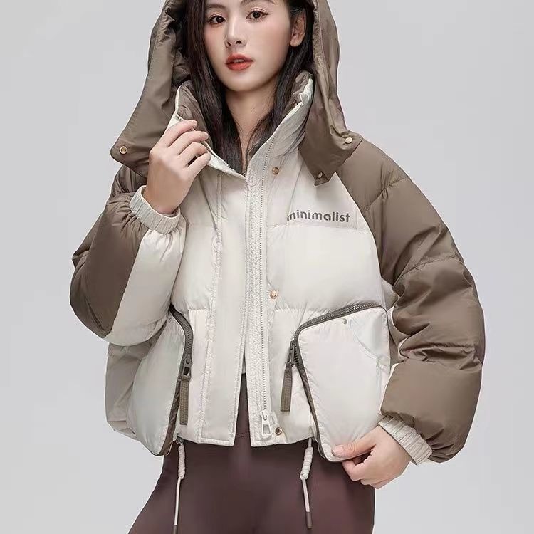 冬季潮版女装外套 厚款保暖女式羽绒服批发 韩版短款上衣货源