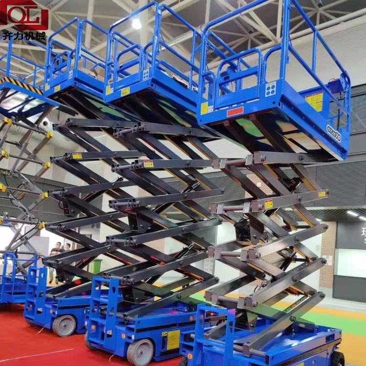 上海自行剪叉式升降机 14米电动登高车 简易液压移动平台 齐力供应