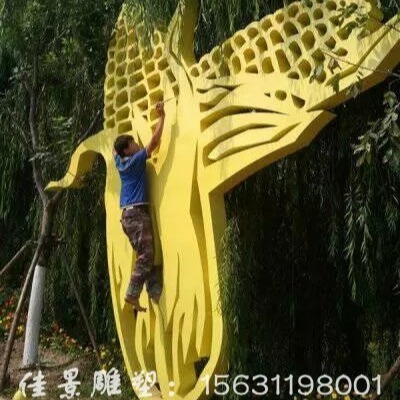 不锈钢玉米雕塑公园玉米不锈钢雕塑