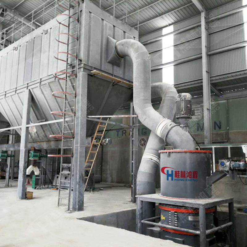 桂林磨粉机械厂325目玻纤用叶腊石生产线把矿粉研磨到800目工艺