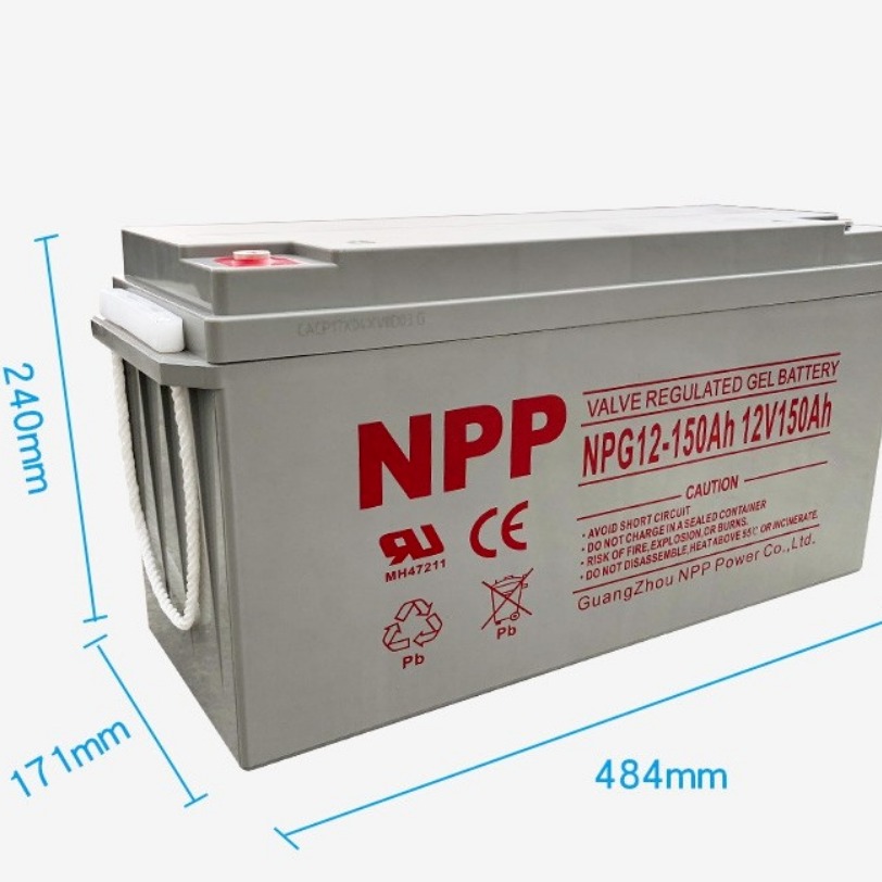耐普NPG12-150AH/12V/150AH铅酸免维护蓄电池UPS不间断电源后备通用电池超长续航