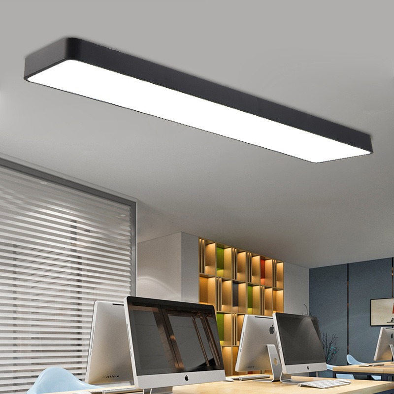长条形LED办公室吊灯写字楼会议室灯具简约现代商场工程照明拼接顶灯