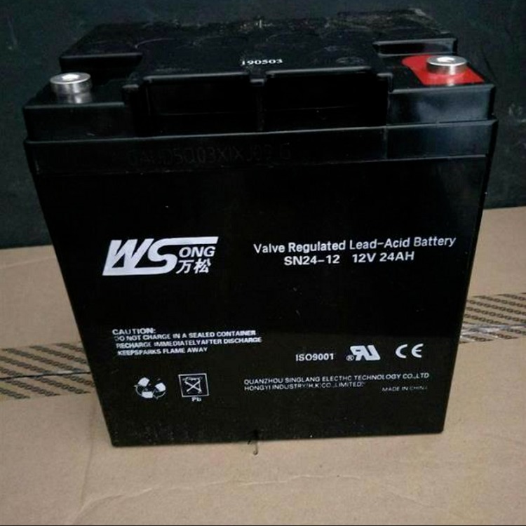 万松蓄电池SN24-12 12V24AH直流屏UPS/UPS配套电源图片