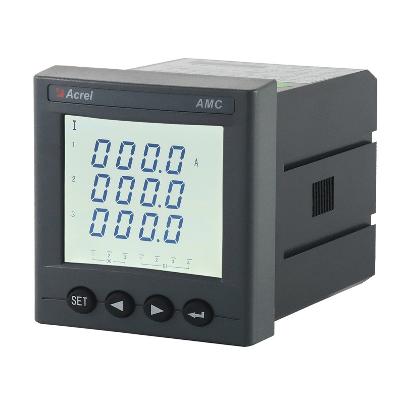 安科瑞AMC72L-E4/KC多功能电力仪表 全电参量测量RS485通讯接口 2DI2DO 开孔67*67