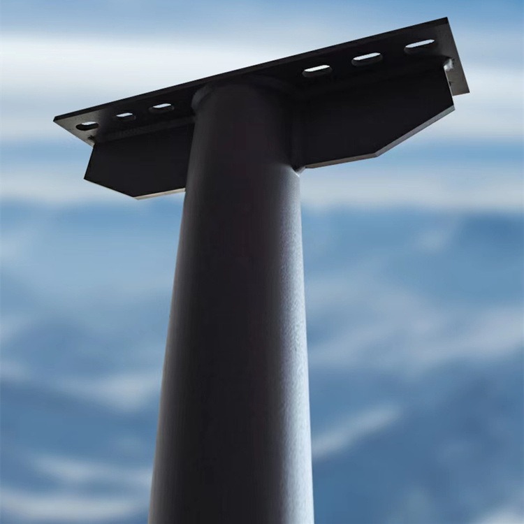 站台屏锥形吊杆要求无缝钢管 钢制锥形吊杆168变径114厚度10高度3300毫米材质Q355整体制作无焊缝无对接