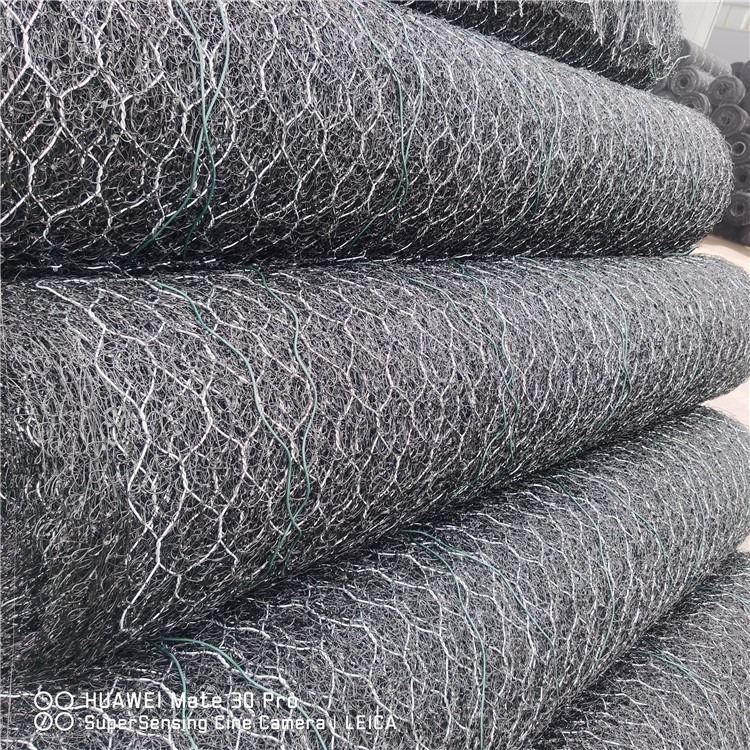 护坡黑色植生型雷诺护垫 钢丝加固 泰同丝网公司产品
