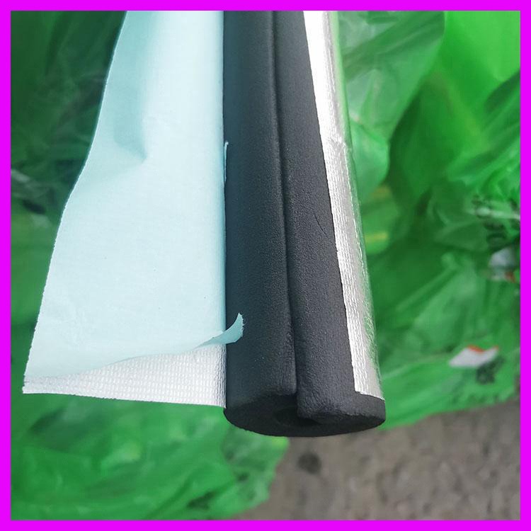橡塑铝箔保温管 光面橡塑工程管 关宁 开口自粘橡塑管