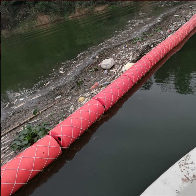 河流隔污带浮漂水上工程围栏用塑料浮筒