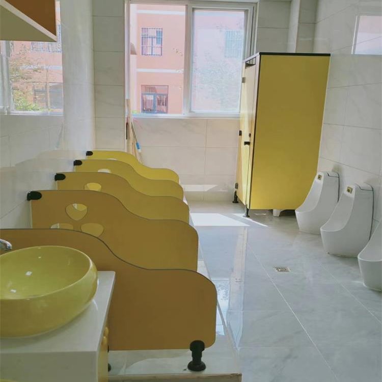 公共厕所隔断  西安市幼儿园公共卫生间隔断  学校厕所隔断板  万维