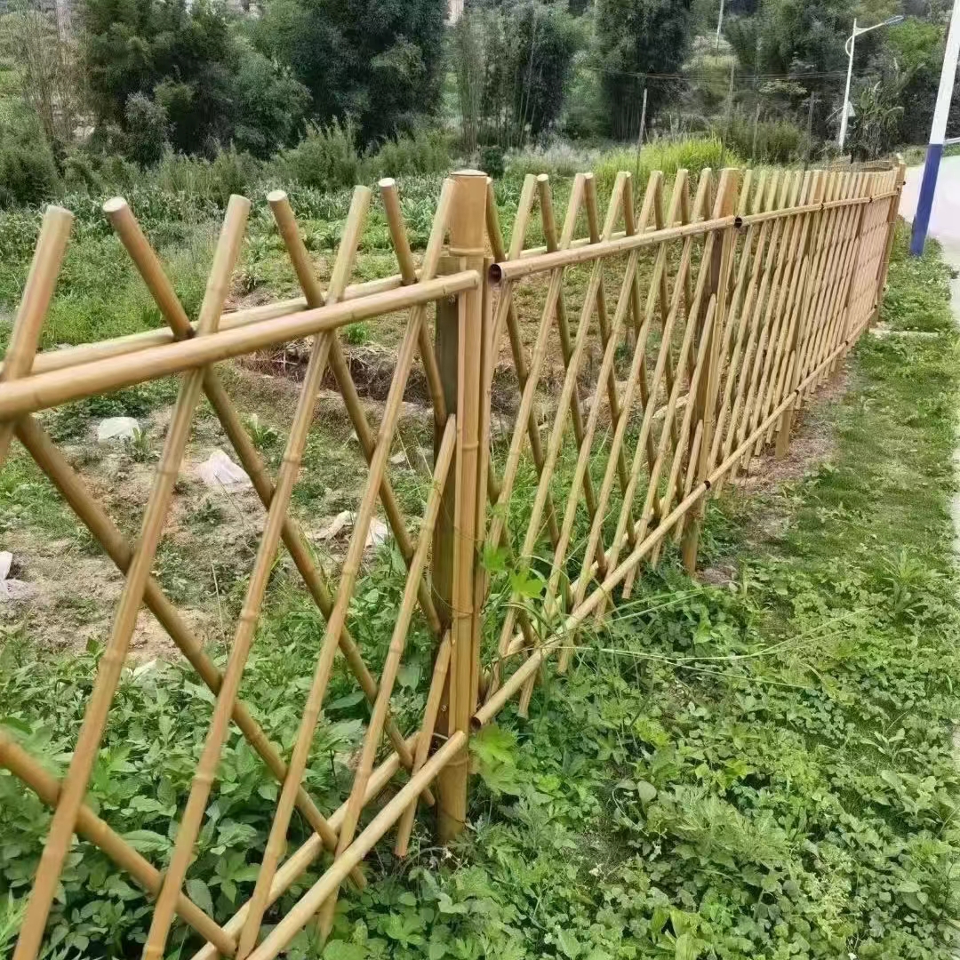 耀江庭院菜园园林景观不锈钢仿竹节工艺篱笆栅栏竹艺护栏围栏草绿色