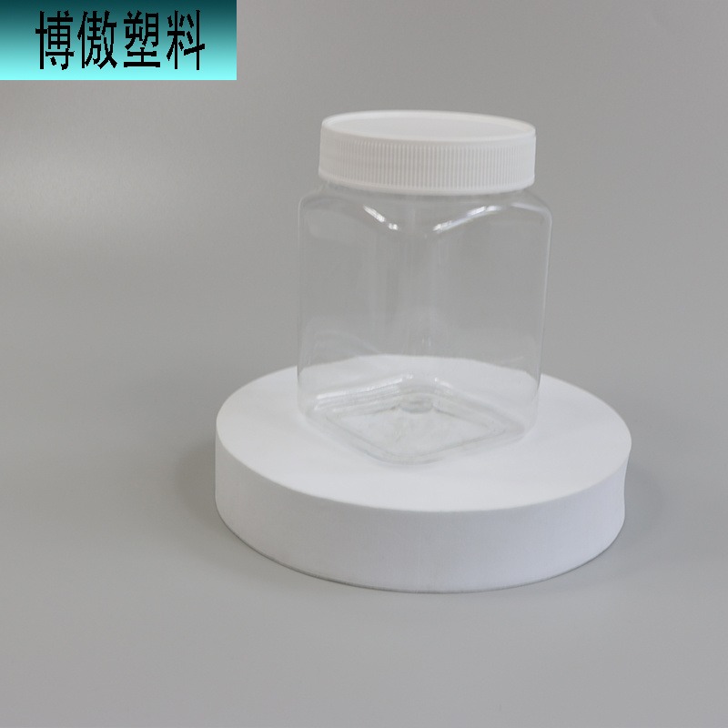 博傲   铝盖密封罐PET透明塑料瓶枸杞花茶橘红食品罐饼干包装塑料罐