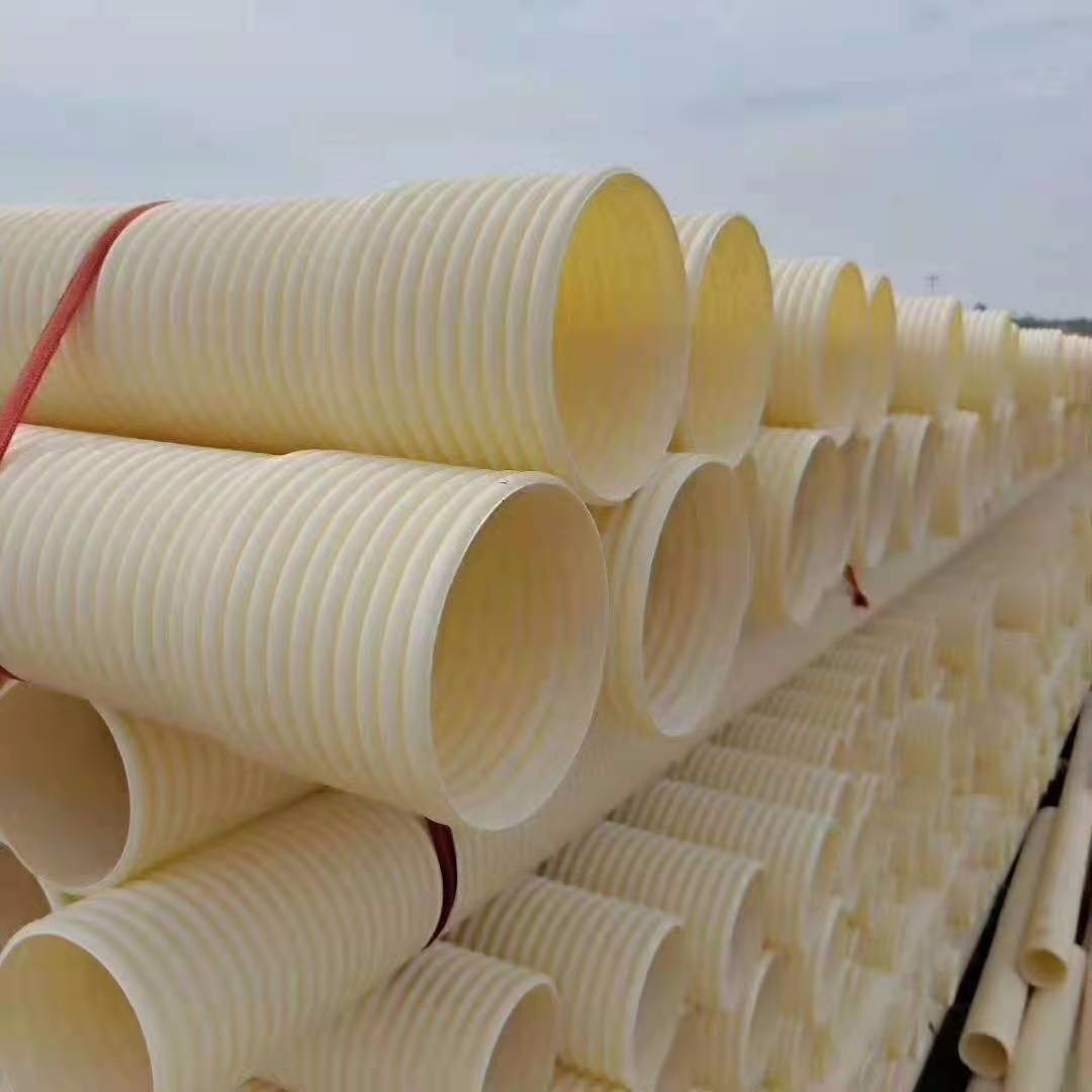 河北厂家PVC双壁波纹管 大口径排水排污管道   型号齐全   鸿禹管业