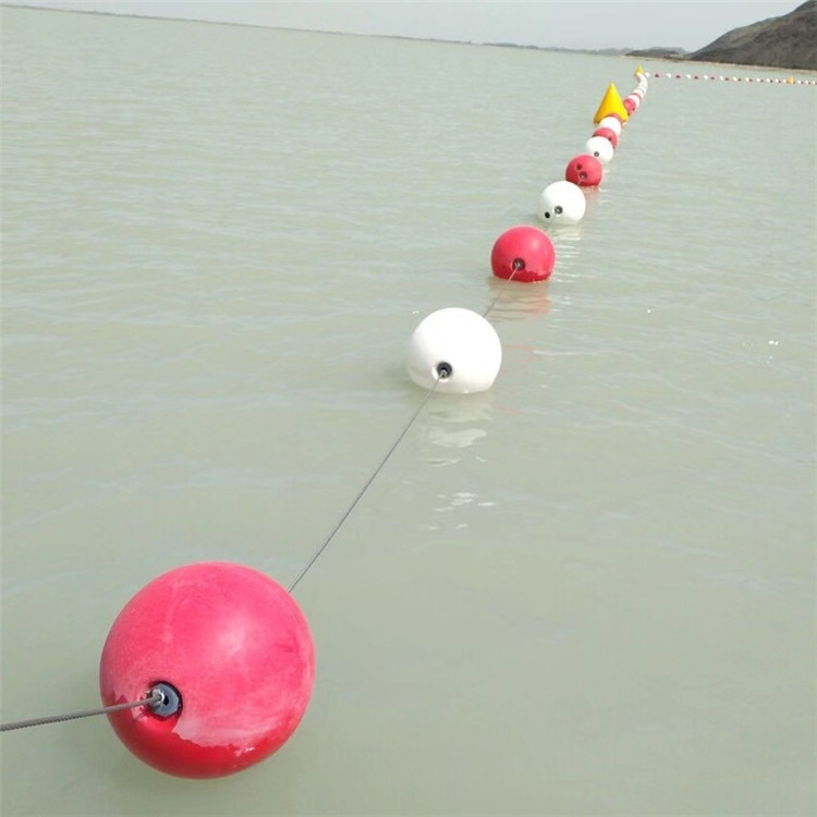 赛事赛道隔离警示标志 运河航道隔离塑料浮球