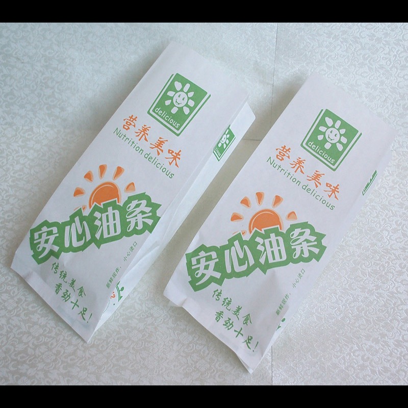 深圳佛山纸袋厂定做油条袋 纯磨坊 石磨坊 油纸袋子 隔油包装纸图片