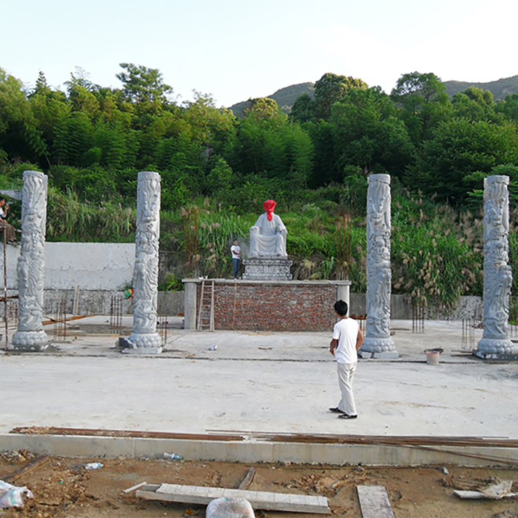 石龙柱寺庙石雕文化柱制作