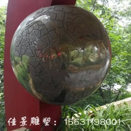 不锈钢金属球雕塑 广场不锈钢雕塑厂家定制图片