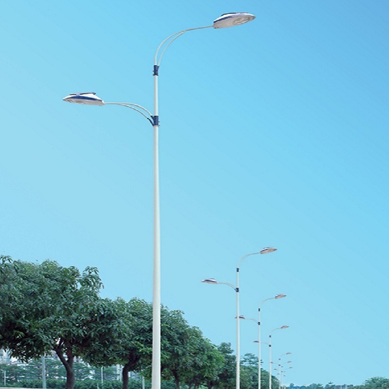 led路灯生产厂家 7米双臂路灯头 户外道路灯杆
