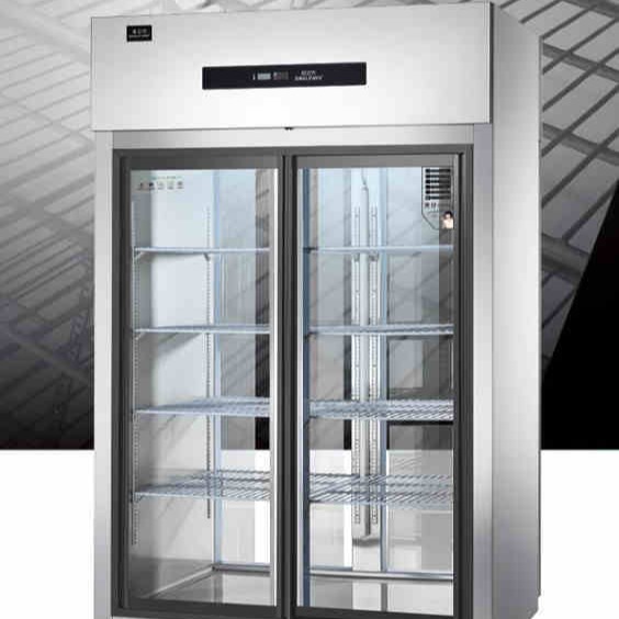 冰立方商用冰箱 S1.0G4-STP直冷双通陈列柜 推车式双门展示柜