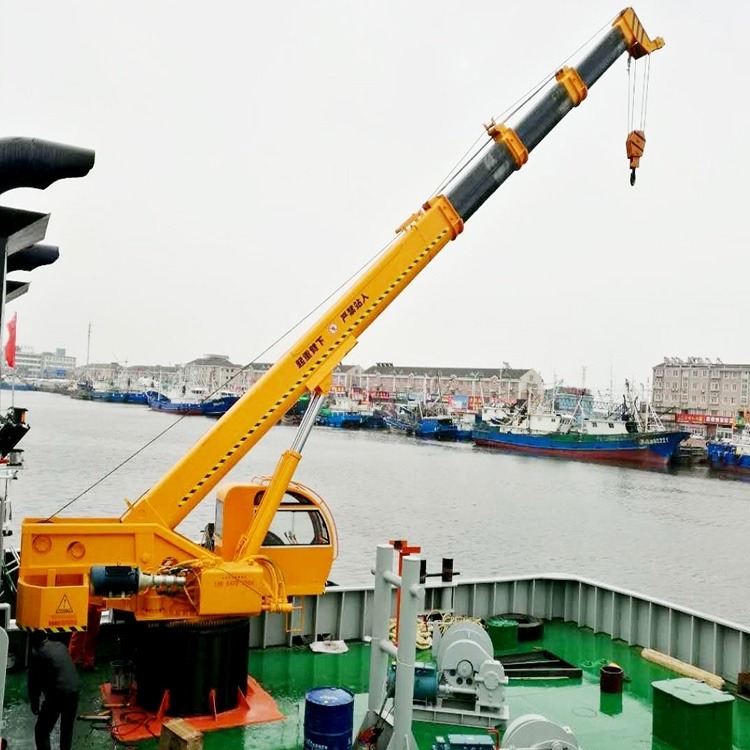 小型液压伸缩船吊 码头作业起重机 鼎程机械 结实耐用
