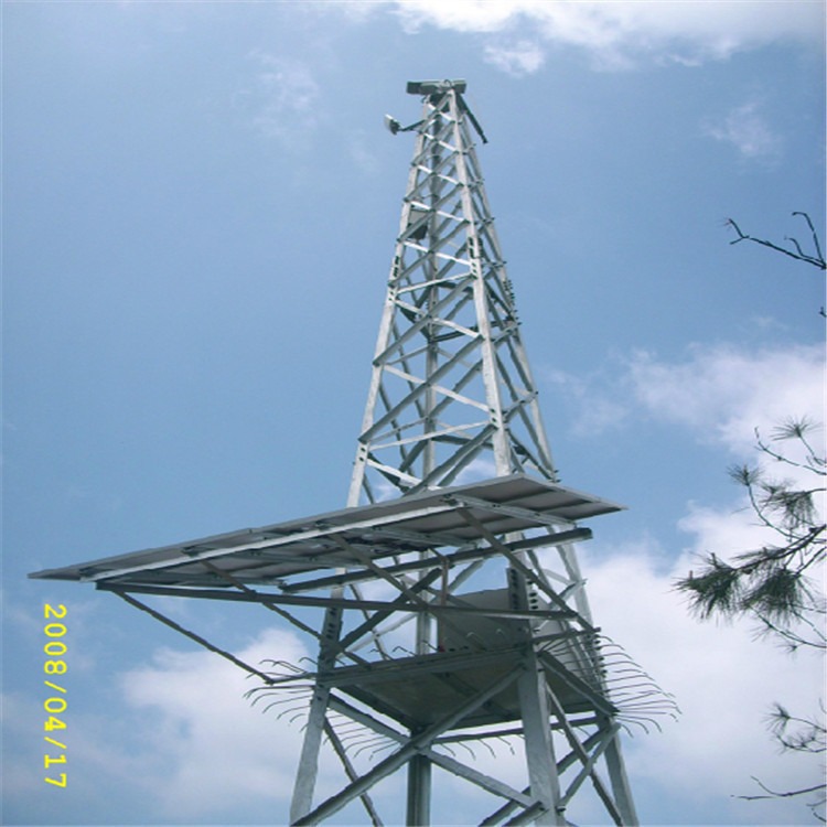 定制设计10米太阳能森林防火监控塔  15米太阳能森林防火监控塔 20米森林防火监控塔  泰翔 质保30年