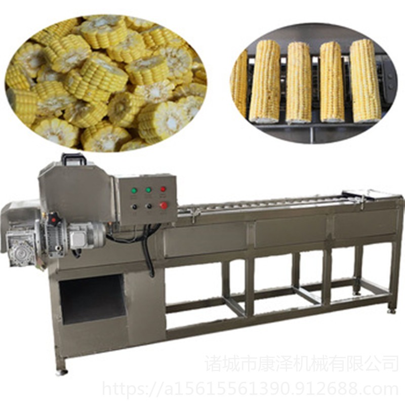 尺寸可调式玉米切段机 鲜玉米切段机器 速冻玉米前处理设备 型号齐全 康泽SZ3000型图片