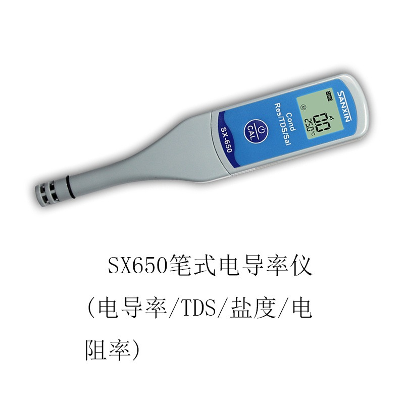 SX650笔式电导率仪，常规水溶液电导率/TDS/盐度/电阻率测试测量仪，IP/57防水保护