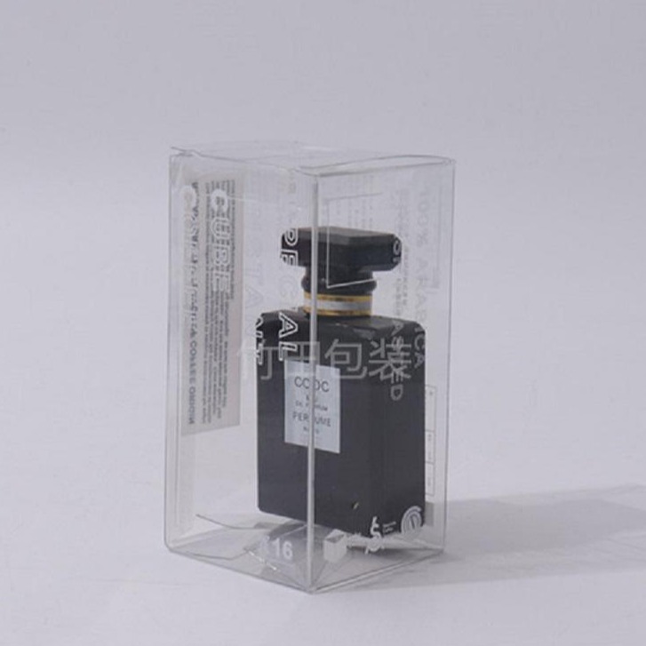 定制开窗透明pvc盒pp胶盒 翻盖方形pet折盒 香水包装塑料折盒供应山东