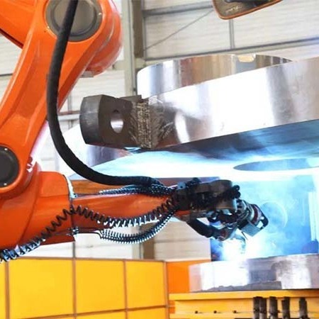 法兰焊接机器人 法兰自动焊接设备 法兰零件自动焊接机器人 工业机器人焊接 焊接自动化 青岛赛邦