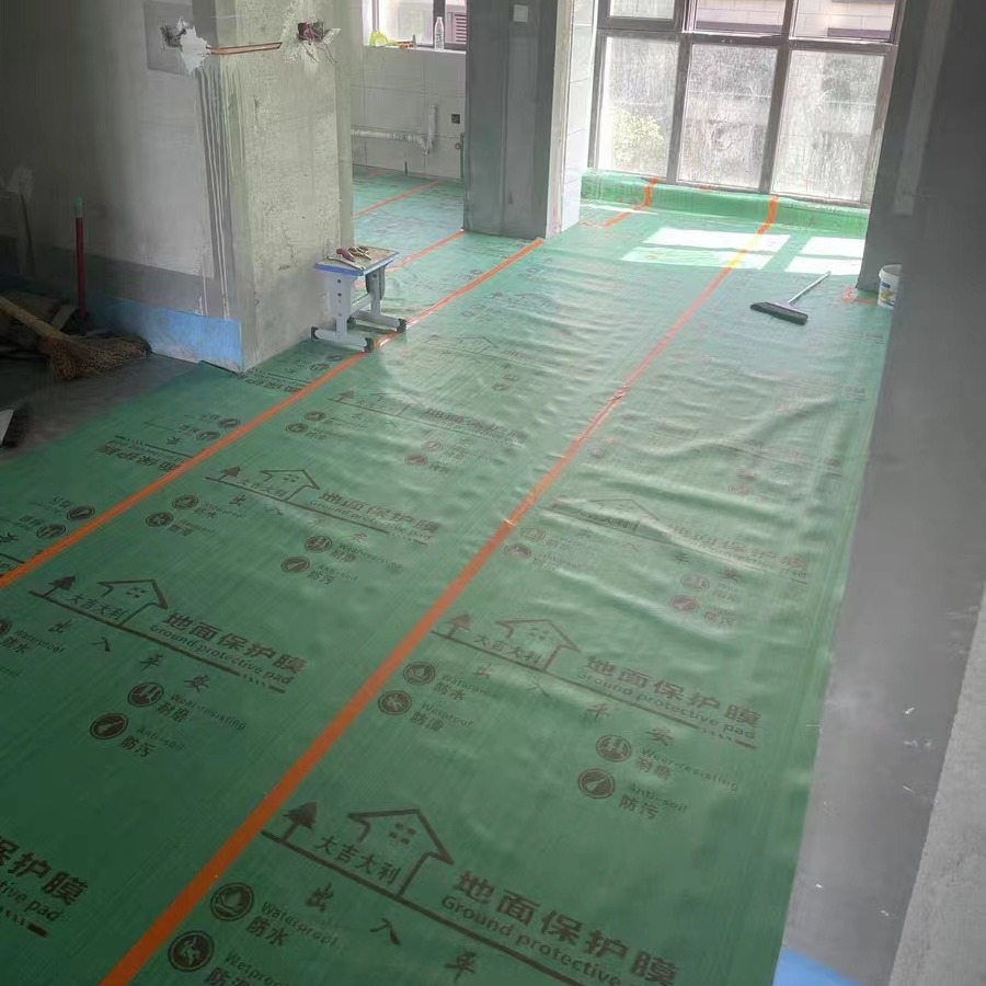 瑞丽家装室内地板保护膜 地砖瓷砖地板一次性防护垫 曼纳奇PVC地膜保护垫 装修地面保护膜