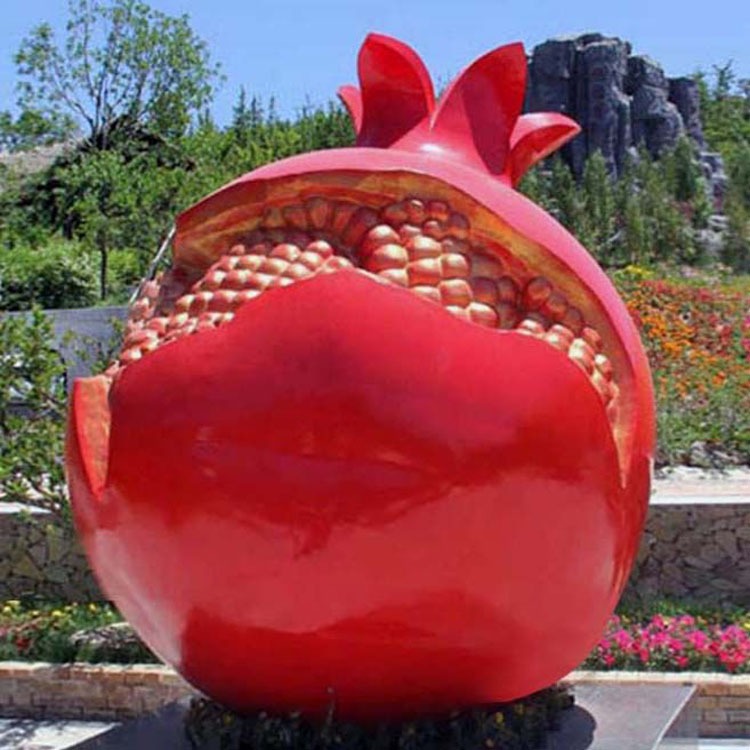 石榴雕塑 农业科普模型 玻璃钢仿真水果摆件 佰盛雕塑