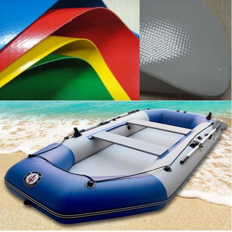科琦达用于皮划艇的厚度2.0mm 绿色PVC夹网布图片
