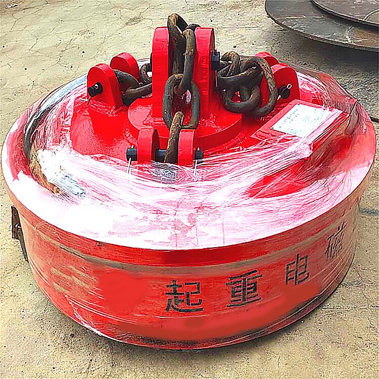 起重电磁铁 鑫运 铲车起重电磁铁 装卸废钢用1.1米自发电强磁吸盘鑫运