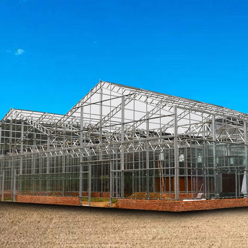建达 温室大棚  连体温室大棚 尖顶玻璃大棚 尺寸型号可定制