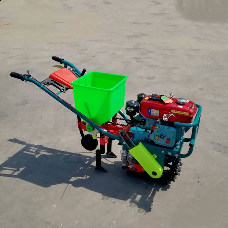 汽油柴油施肥播种机 小型手扶式点播机 7.5马力农用追肥机价格