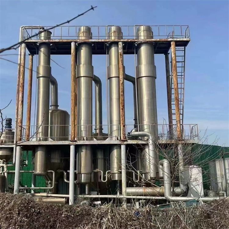 建功二手MVR废水蒸发器 薄膜蒸发器 强制循环蒸发器系统 三效四体降膜蒸发器 回收