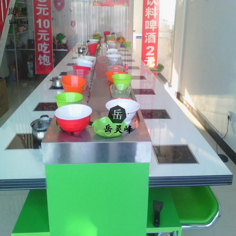 岚慧寿司输送设备餐桌机芯、旋转火锅输送带长方形餐桌	尼龙寿司链板机芯2235图片