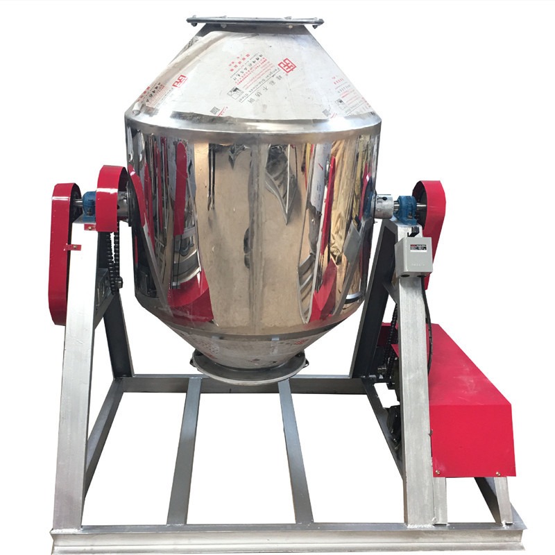鼓式搅拌机调料混合机 食品混合粉末搅拌机 中铸 100型201不锈钢干粉搅拌机